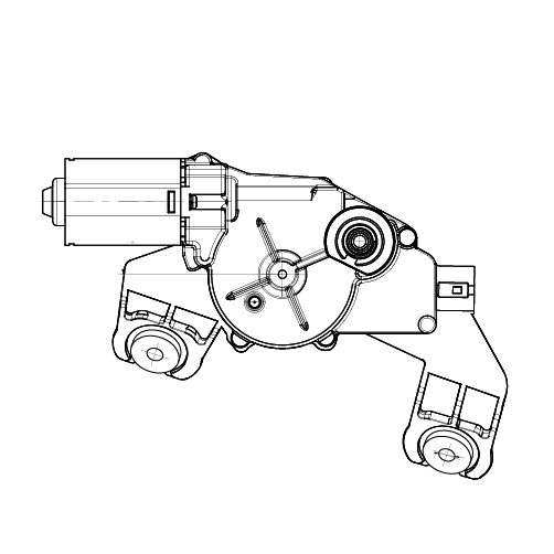 Моторедуктор стеклоочистителя для автомобилей Hyundai ix55 (08-) (задн.)