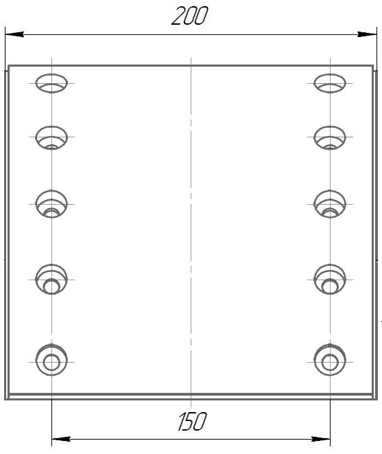 Накладка тормозной колодки для прицепов BPW/SAF (WVA 19094) ремкомплект 8 шт. R1 с заклёпками
