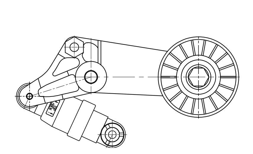 Ролик приводного ремня для автомобилей Geely Emgrand X7 (13-)/Atlas (16-) 2.0i/2.4i (с натяжным механизмом) гидравлический