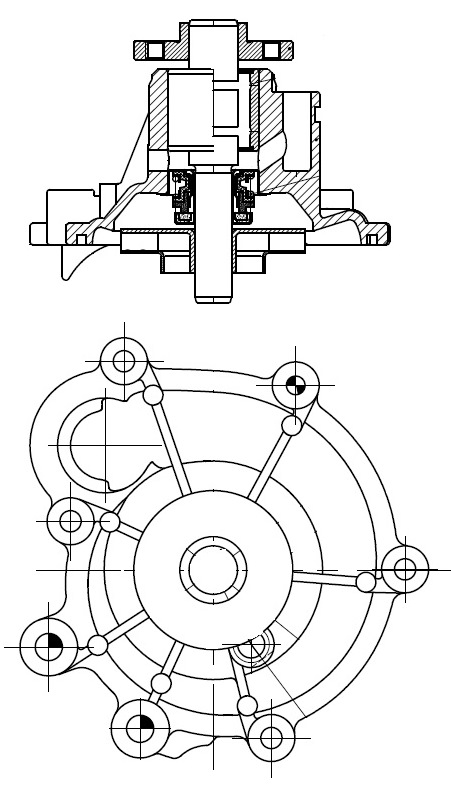 Насос водяной для автомобилей Mercedes-Benz C (W203) (00-)/E (W212) (09-) 1.6i/1.8i [M271]