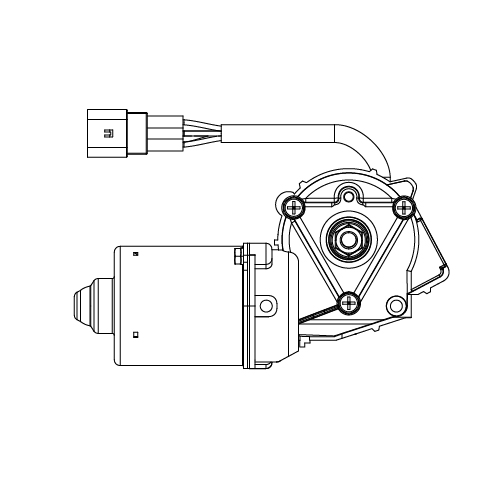 Моторедуктор стеклоочистителя для автомобилей Hyundai Starex H-1 (07-) (перед.)