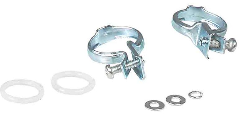 Комплект для подключения радиатора отопителя для а/м PSA/VAG/BMW (фиксаторы 2шт.+кольца 2шт.) (тип Denso)