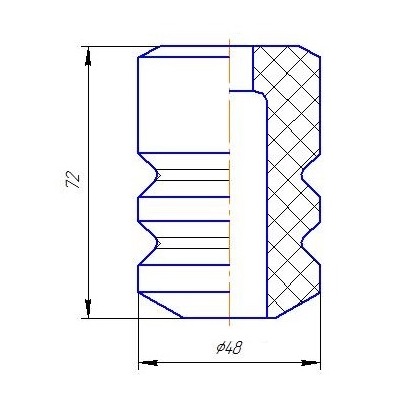 Буфер (отбойник) хода сжатия заднего амортизатора для автомобиля Лада 2108-21099/2113-2115