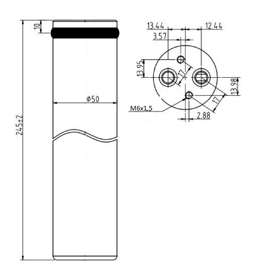 Ресивер-осушитель конденсора для автомобилей Logan (04-)