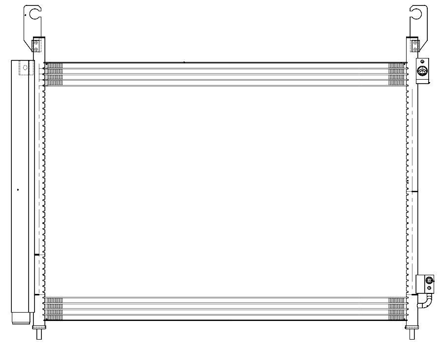 Радиатор кондиционера для автомобилей Koleos (08-) 2.0D/2.5i M/A