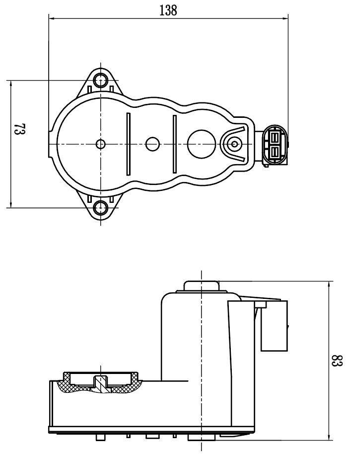 Электродвигатель стояночного тормоза для автомобилей Geely Coolray (18-)/Belgee X50 (23-)