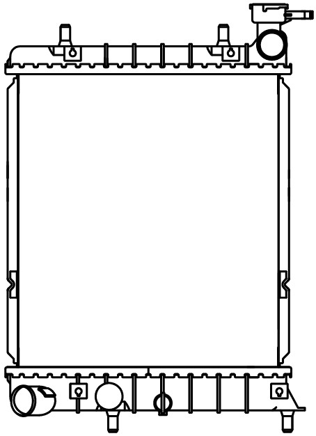 Радиатор охлаждения для а/м Accent (99-) 1.3i/1.5i/1.6i MT (паяный)