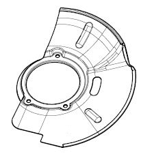 Кожух переднего правого тормозного диска для автомобилей Hyundai ix35 (09-)