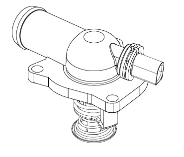 Термостат для автомобилей VW Golf IV (97-)/Bora (00-) 1.6i (109°С) (с корпусом)