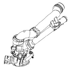 Термостат для автомобилей C (W205) (14-)/E (W213) (16-) [M274] (с корпусом; прямые трубки)