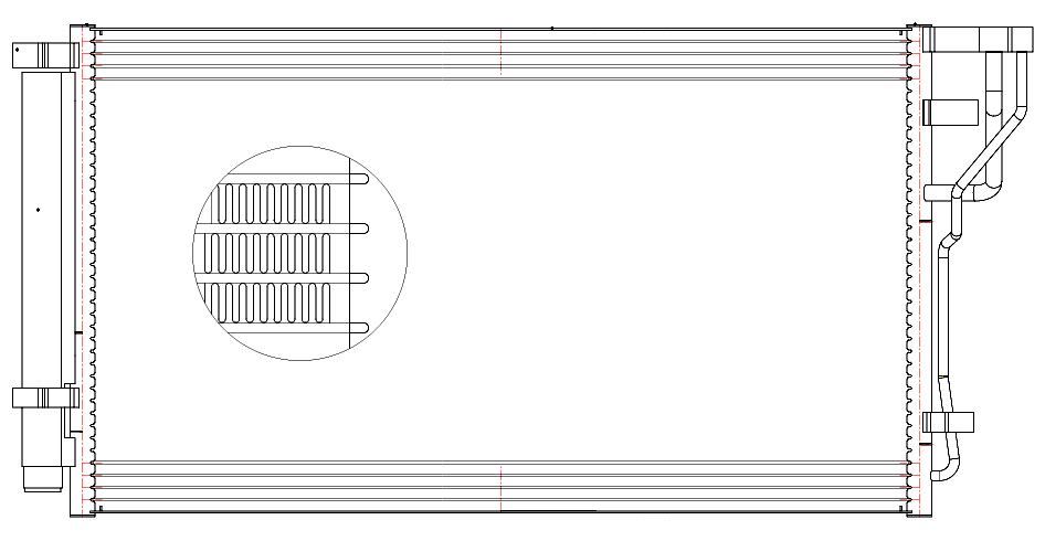 Радиатор кондиционера для автомобилей Sonata VII (LF) (14-) 2.0i/2.4i M/A
