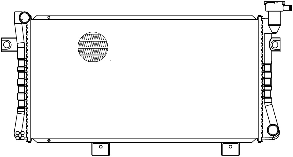 Радиатор охлаждения для а/м Лада 21214 Niva (Urban) (паяный) (Heavy Duty) (повыш. теплоотдача)