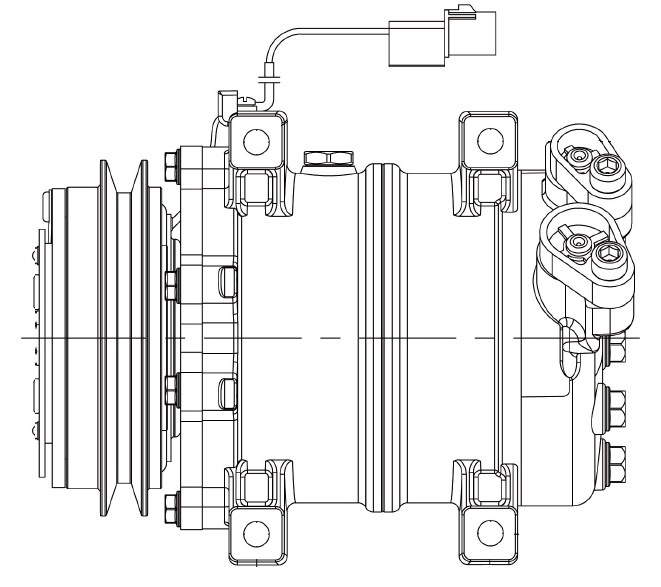 Компрессор кондиционера для автомобилей Pajero Sport (08-)/L200 (06-) 2.5D