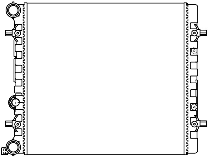 Радиатор охлаждения для автомобилей Octavia (96-)/Golf IV (96-) 1.4i/1.6i AC-