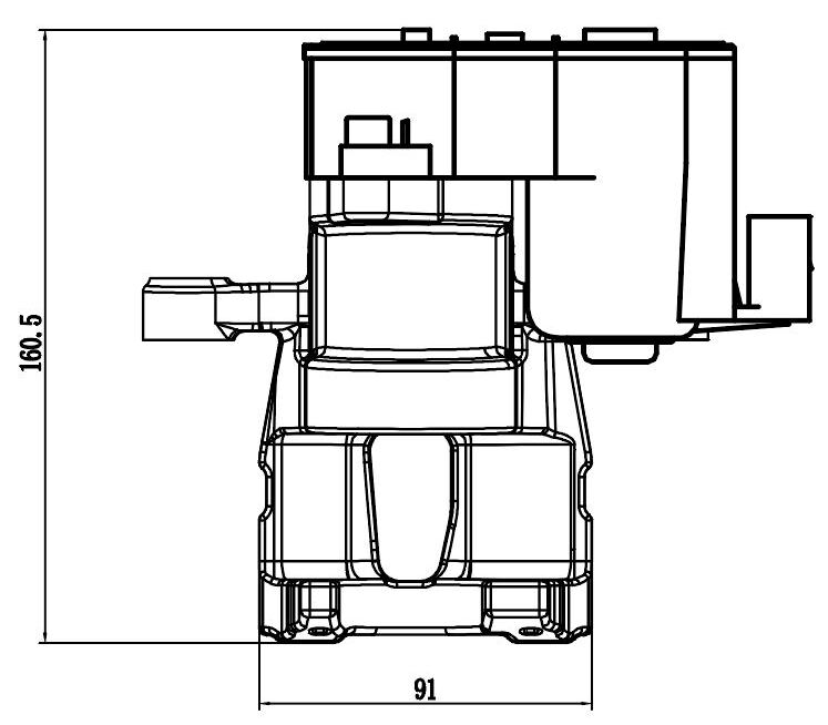 Суппорт тормозной для автомобилей Geely Coolray (18-)/Belgee X50 (23-) задний правый d=34.5мм (автомобиль с электродвигателем стояночного тормоза)