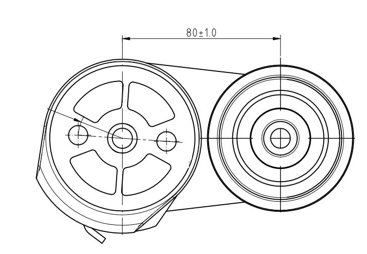 Ролик приводного ремня для автомобилей Shaanxi/Shacman F2000 /F3000 (12-) [WP10] (с натяжным механизмом) компрессора АС
