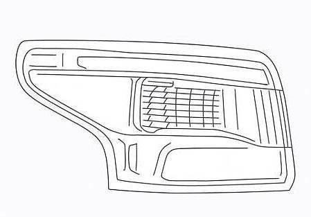 Фонарь задний для автомобилей Nissan Qashqai J11 (13-) дорестайлинг, внешний, левый