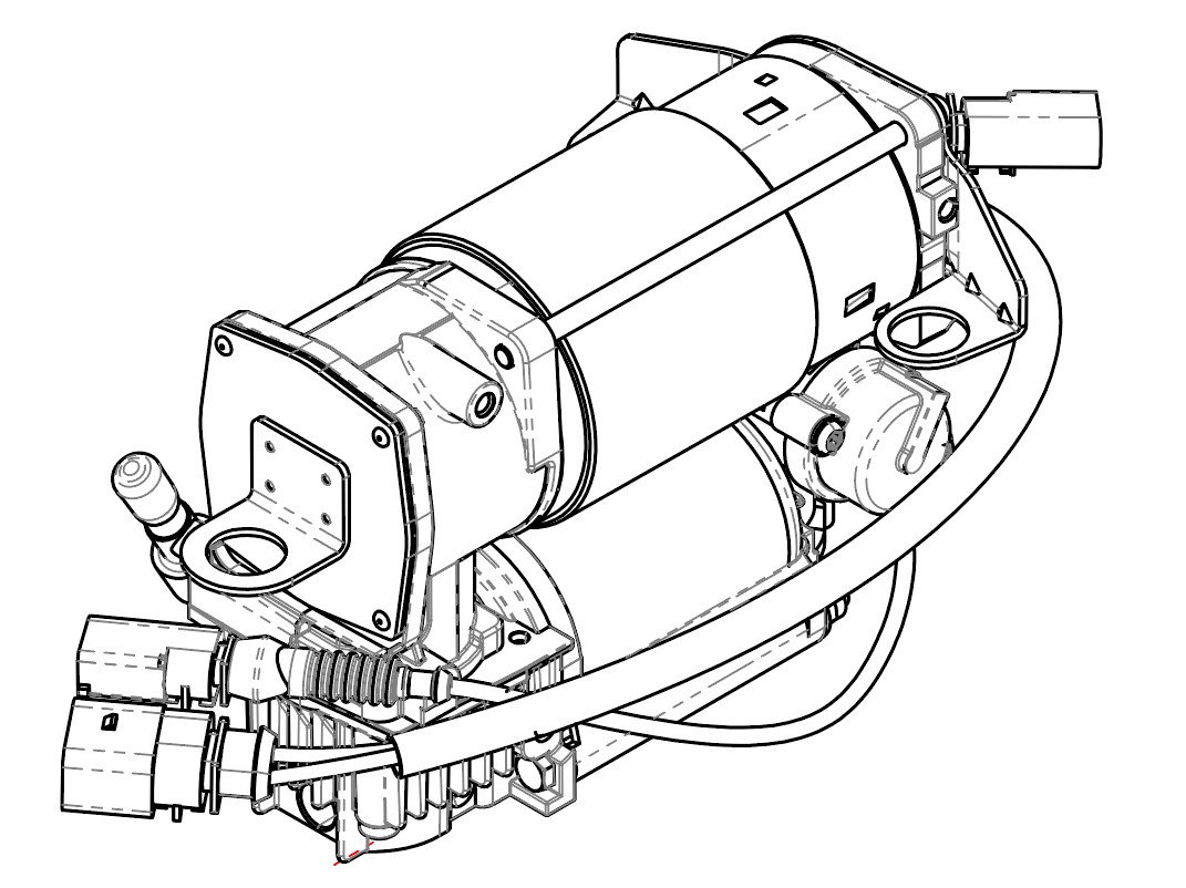 Компрессор пневмоподвески для а/м Audi A8 (03-) 2.8i/3.2i/3.7i/4.2i/3.0d