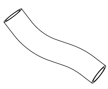 Патрубок охл. для а/м Mitsubishi Lancer X (07-) 1.5i АТ/МТ [4A91] верх. (EPDM, 1 шт.)