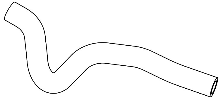 Патрубок отоп. для а/м Hyundai Solaris/Kia Rio (11-) 1.4i/1.6i подвод. (EPDM,1шт.)