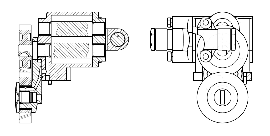 Насос масляный для автомобилей МАЗ, Урал с двиг. ЯМЗ 236, 238
