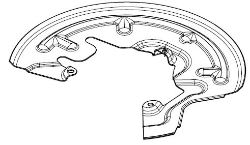 Кожух переднего правого тормозного диска для автомобилей Renault Megane / Scenic II (02-)