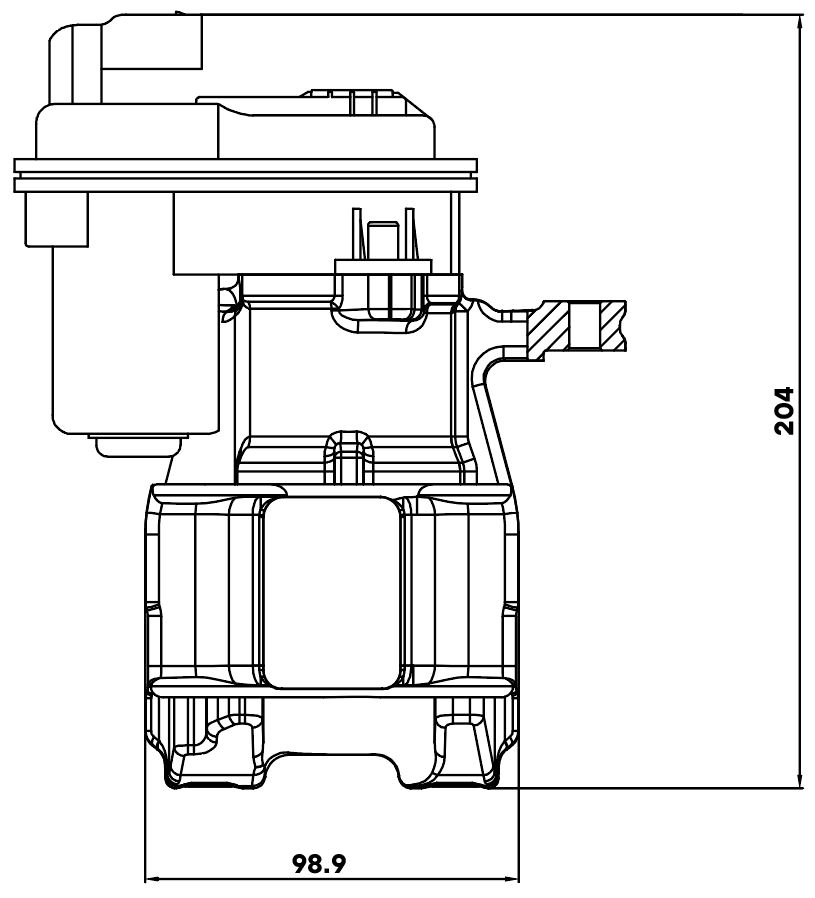 Суппорт тормозной для автомобилей JAC JS6 (22-) задний левый d=38мм (автомобиль с электродвигателем стояночного тормоза)