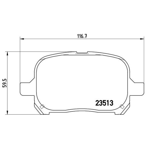 Колодки тормозные дисковые передние для автомобилей Toyota Camry (96-)