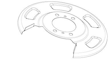 Кожух заднего левого тормозного диска для автомобилей Kia Picanto (11-)