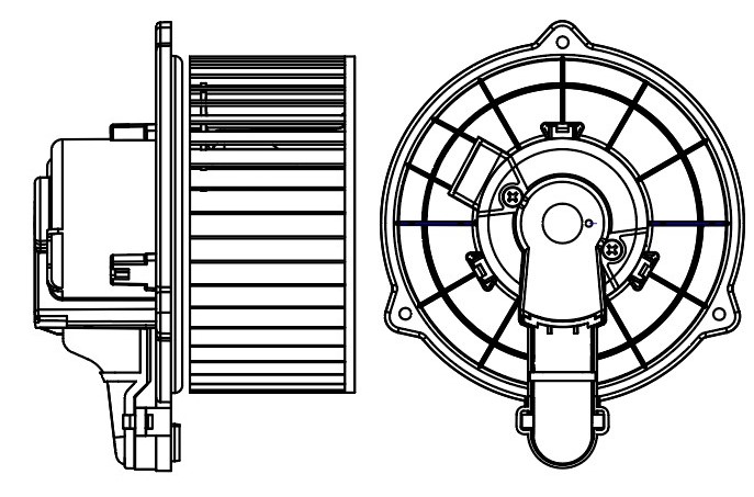 Электровентилятор отопителя для автомобилей Changan CS55 Plus (UNI-S) (19-)/UNI-T (21-)