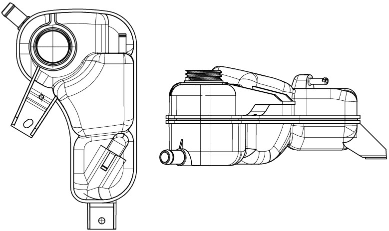 Бачок расширительный охлаждающей жидкости для автомобилей Daewoo Nexia (94-)