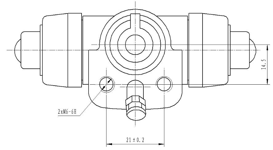 Цилиндр тормозной для автомобилей VW Polo (94-) / Golf III (91-) задний левый / правый d=17.5мм (чугун)