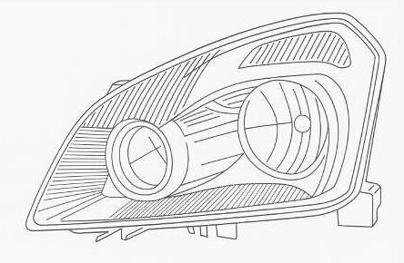 Фара для автомобилей Nissan Qashqai J10 (06-) (головного света) дорестайлинг, галоген, электрический корректор, левая