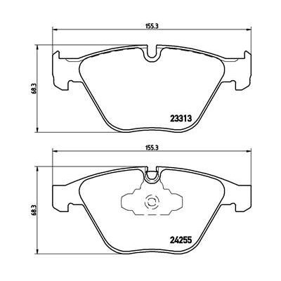 Колодки тормозные дисковые передние для автомобилей BMW 3 (E90/91/92/93) (05-) / X1 (E84) (09-) (в комплекте с датчиком)