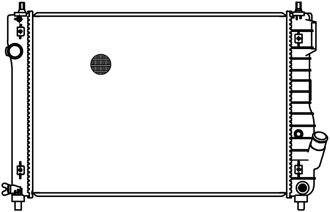 Радиатор охлаждения для автомобилей Aveo T255 (08-) 1.4i MT (паяный)