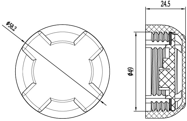Крышка (пробка) расширительного бачка для а/м КАМАЗ 5490 (13-)/Mercedes-Benz Axor (01-)/Atego (98-)/Actros MP2/MP3 (03-) 1.0bar