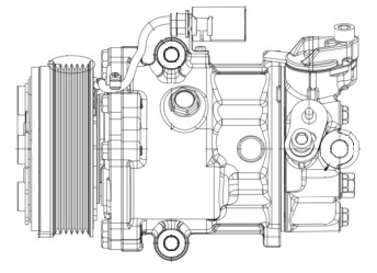 Компрессор кондиционера для автомобилей Polo Sedan (11-) 1.6i [CFNA]