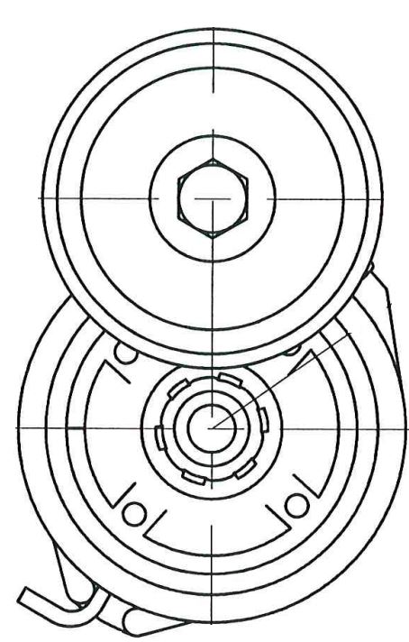 Ролик приводного ремня для автомобилей MAN TGA (02-)/TGS (07-)/TGX (07-) [D2066] (с натяжным механизмом)