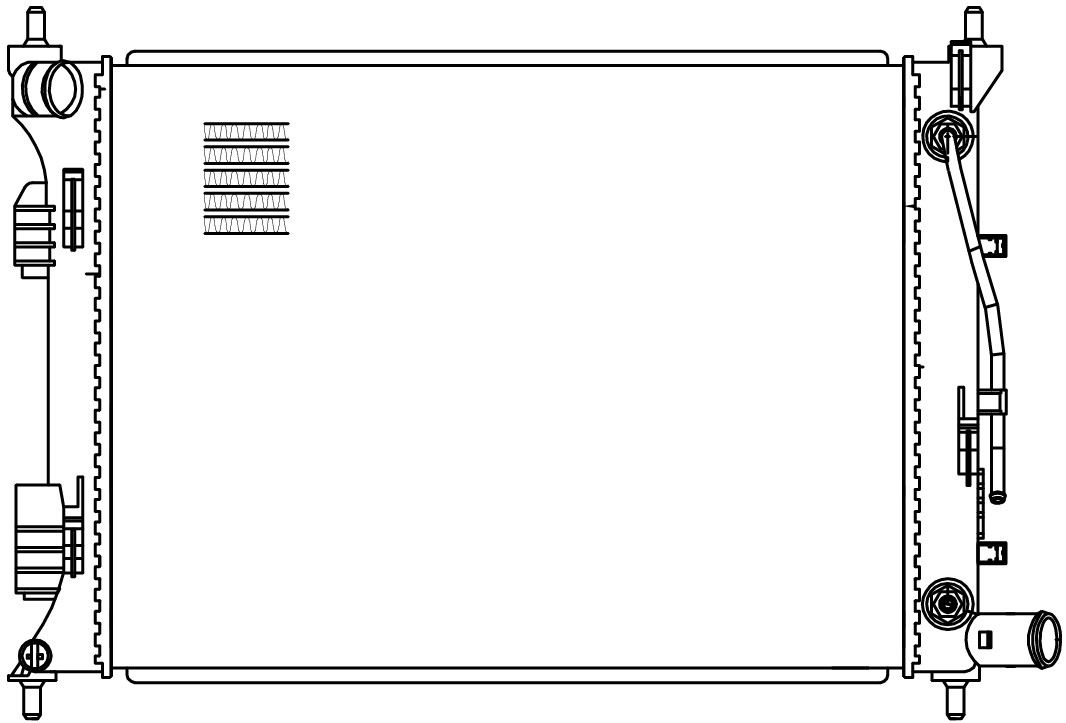 Радиатор охлаждения для а/м Solaris (10-)/Rio (10-) 6AT (паяный)