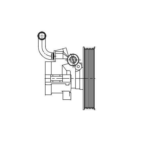 Насос ГУР для автомобилей Chevrolet Lacetti (04-)/Captiva (06-) 1.6i/2.4/2.0D
