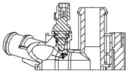 Корпус термостата для автомобилей Ford Fusion/Fiesta (02-) 1.4i/1.6i (пластик)