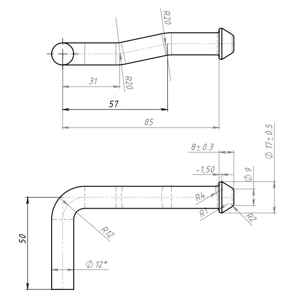 Кронштейн заднего дополнительного глушителя для автомобилей Лада 2110