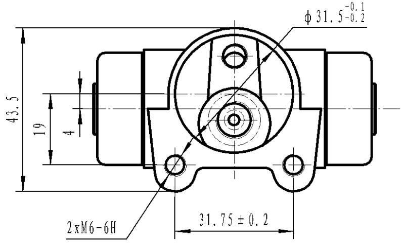 Цилиндр тормозной для автомобилей Renault Megane Scenic (96-) / Peugeot 306 (97-) задний левый / правый d=20.6мм