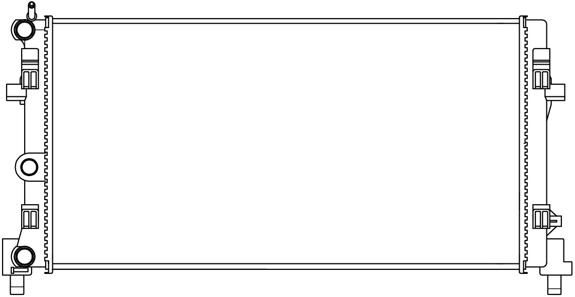 Радиатор охлаждения для а/м Polo (10-)/(20-)/Rapid (12-)/(20-) (паяный)