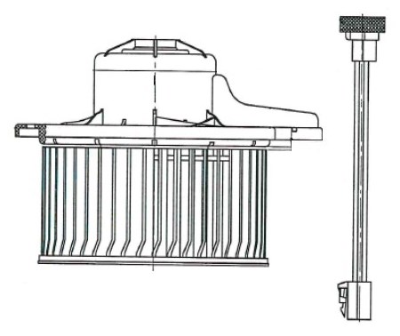 Электровентилятор отопления для автомобилей Hyundai Santa Fe II (06-)/iX55 (09-)