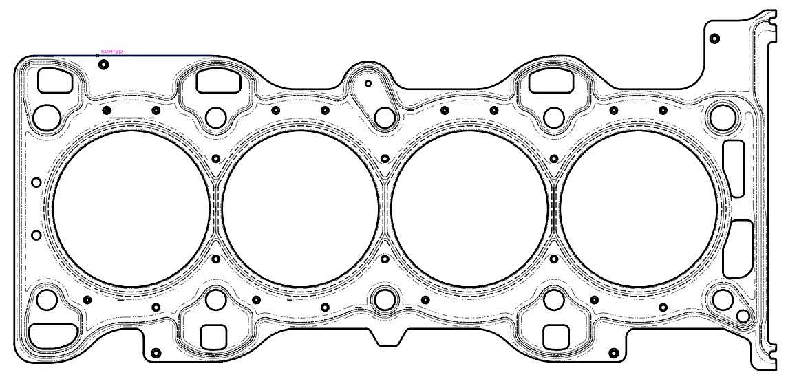 Прокладка ГБЦ для а/м Mazda 6 (02-)/3 (03-)/5 (05-)/Ford Mondeo IV (07-) 2.0i/2.3i [LF-VE;LF4J;LF4K;LFYA;LFYB]