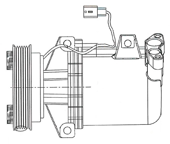 Компрессор кондиционера для автомобилей Fluence (10-)/Logan II (12-) 1.6i