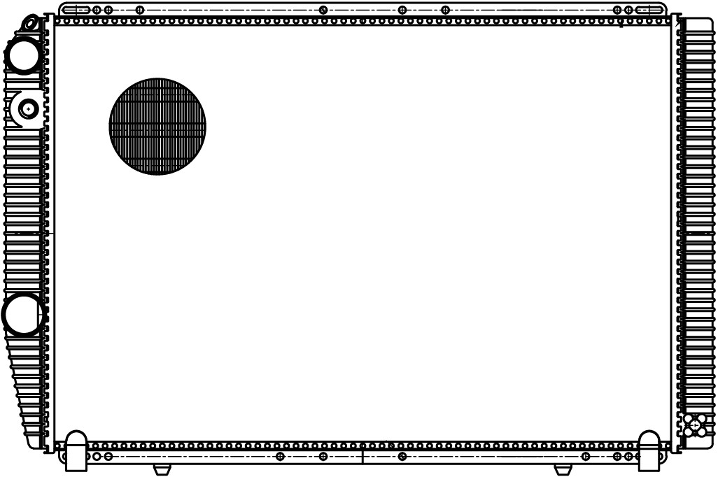 Радиатор охлаждения для а/м УАЗ 3163 Патриот АС+/- (сборный, 3-х ряд.)