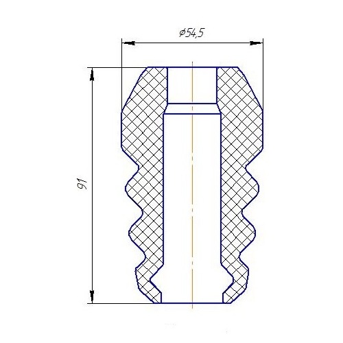 Буфер (отбойник) хода сжатия передней стойки для автомобиля Kia Spectra (00-)