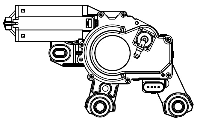 Моторедуктор стеклоочистителя для автомобилей VAG Touareg (10-) (задний)